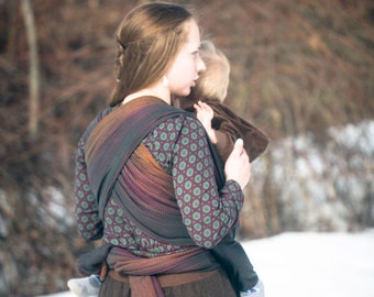 Handwoven Baby Wrap Carrier Emerald Dragon Orange Textured fabric Ergonomic Babywearing Accessories Newborn Toddler Sling Carrier Wrap