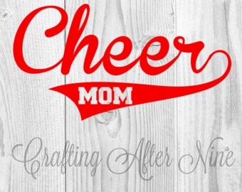 Cheer Mom SVG File, Cheerleading SVG File, Commercial & Personal Use, DIY Vinyl Decal, Silhouette Cameo, Cricut Cut File