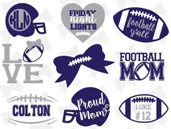 Cute Football Silhouette EPS SVG Cutting File by PunchandPieDIY