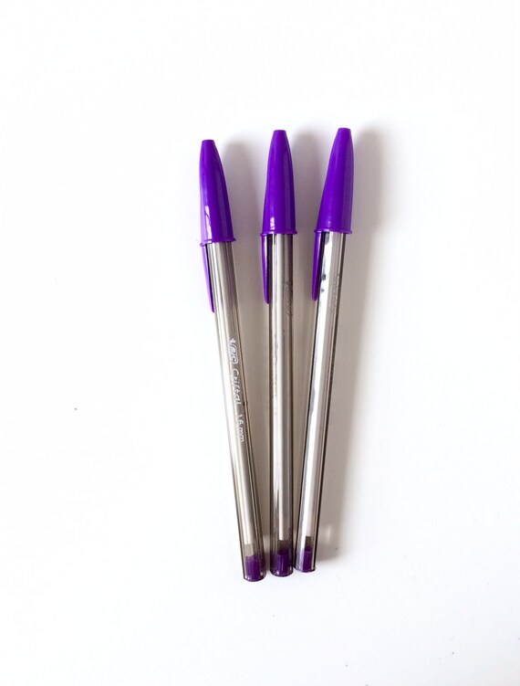 pen sketch violet Ballpoint 1.6mm BIC Cristal Drawing Violet Pen Bold