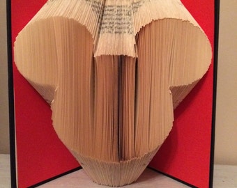 Mickey Mouse Book Folding Pattern - Disney Book Art - Gift for Her - Birthday Gift