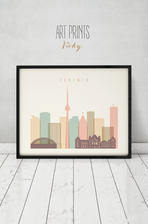  Toronto  skyline Toronto  print Poster Wall  art  Canada