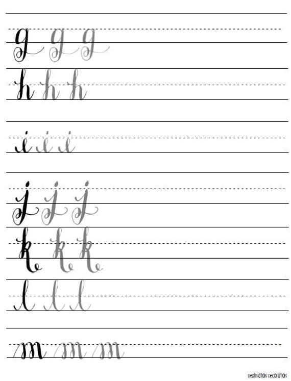 Modern Calligraphy Practice Worksheets Uppercase and