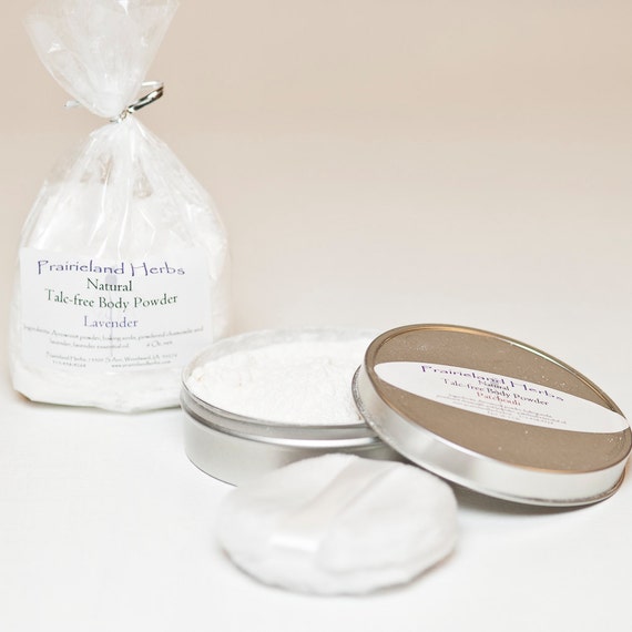TalcFree Body Powders with Tin and Puff