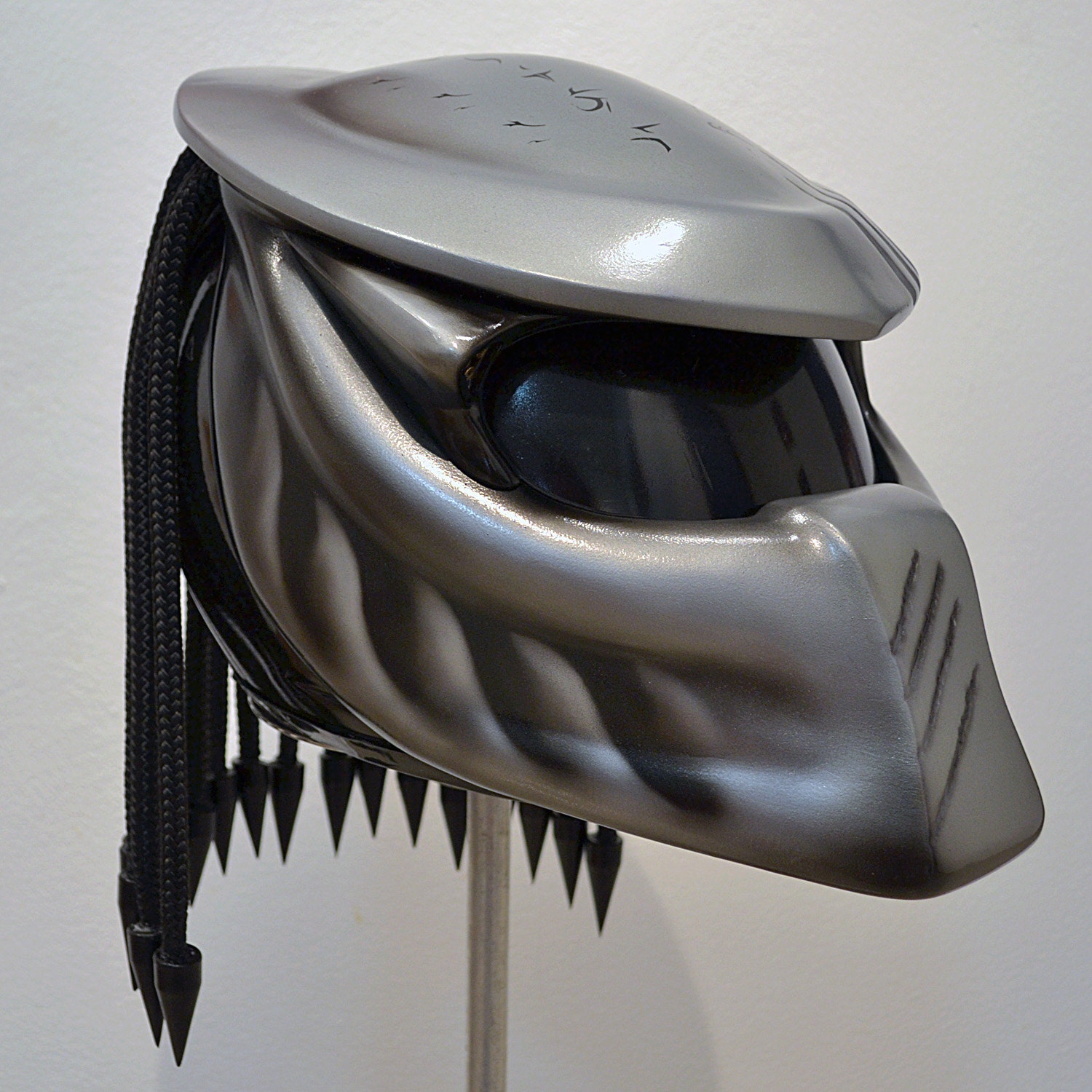 Predator full face motorcycle helmet. Unique exclusive custom