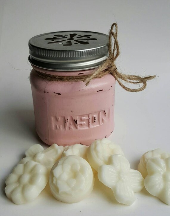 Soy Wax Melts in Rustic Mason Jar Scent Jars by GlowHappyScents