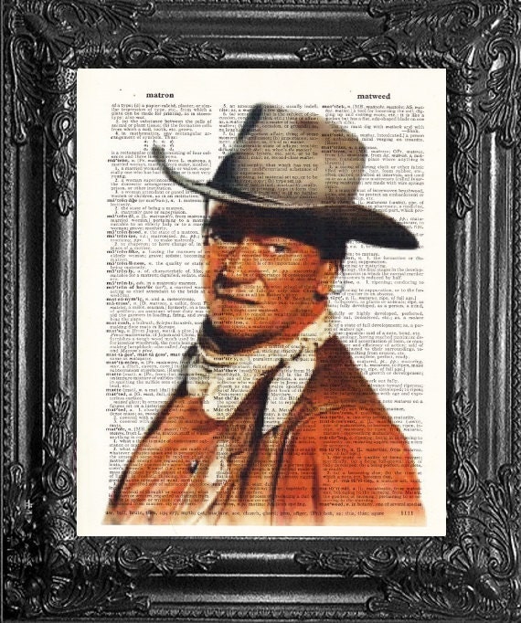 John Wayne Art John Wayne print John Wayne Poster John