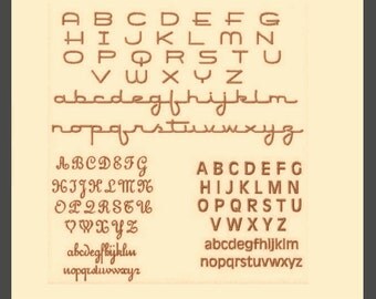 Super Tiny Font, Mini Font, 3 different styles, PES, DST, and BX format only. Capital Letters are less than half an inch tall. Small font.