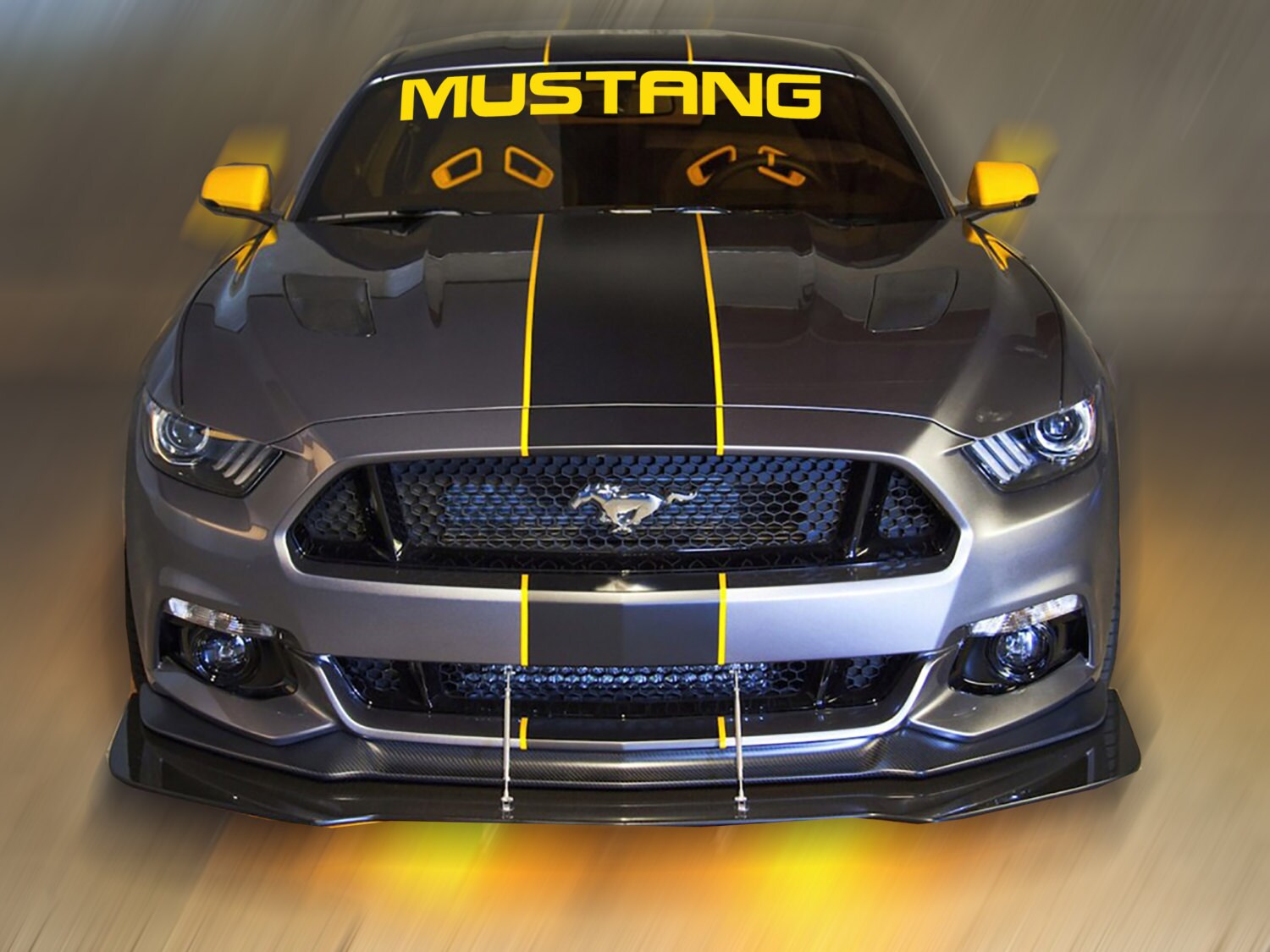 Ford Mustang Solid Windshield Banner Decal 37 X 4