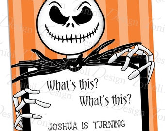 Printable Nightmare Before Christmas Invite | INSTANT DOWNLOAD | diy Editable Text | Jack Skellington | Halloween Party | Word & Pages