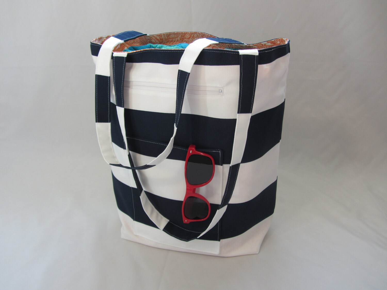 Small Beach Bag by ThePracticalStitch on Etsy