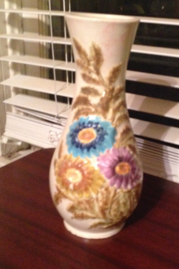 Holland Mold flower vase Floral Pink vintage Vase Jar Ceramic