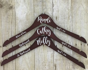 Custom Wedding Hanger, Dress Hanger, Hanger, Bridesmaids Gift, Bridesmaids Hanger, Gown Hanger, Bride, Bridesmaid, Hanger, Wedding Hanger