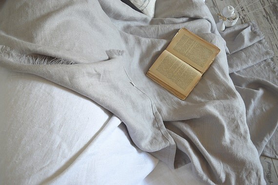 Literie couverture jeter lin de poids lourd jeter lin souple Créatif Beige Literie