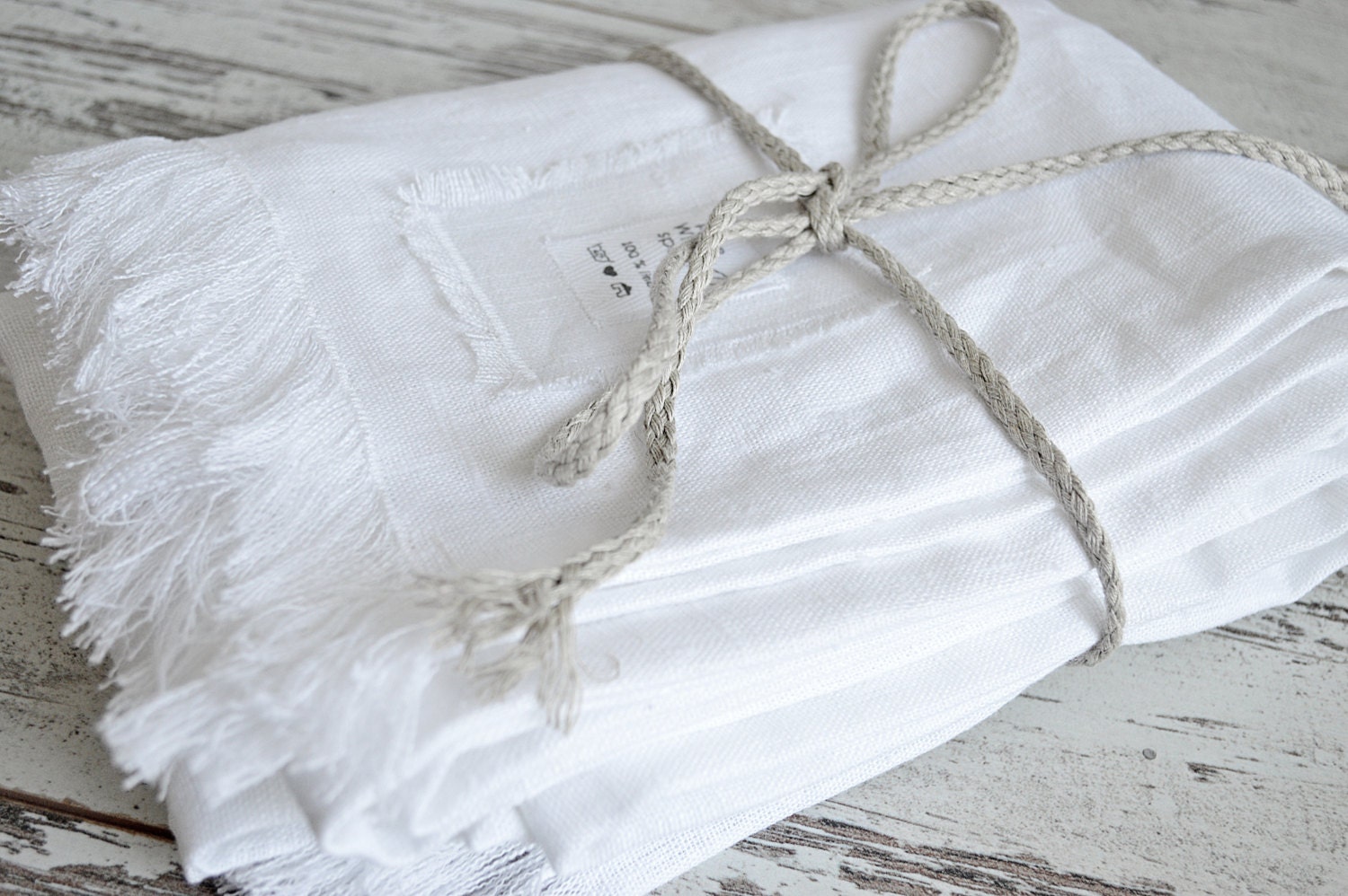 Linen Throw blanket Linen throw blanket with fringe
