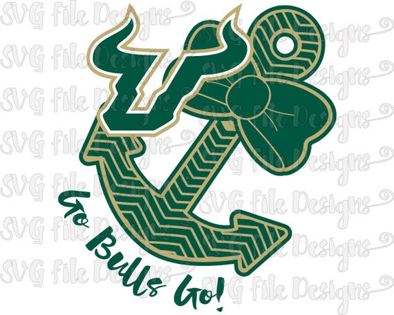 Go Bulls South Florida University Logo Chevron by SVGFileDesigns