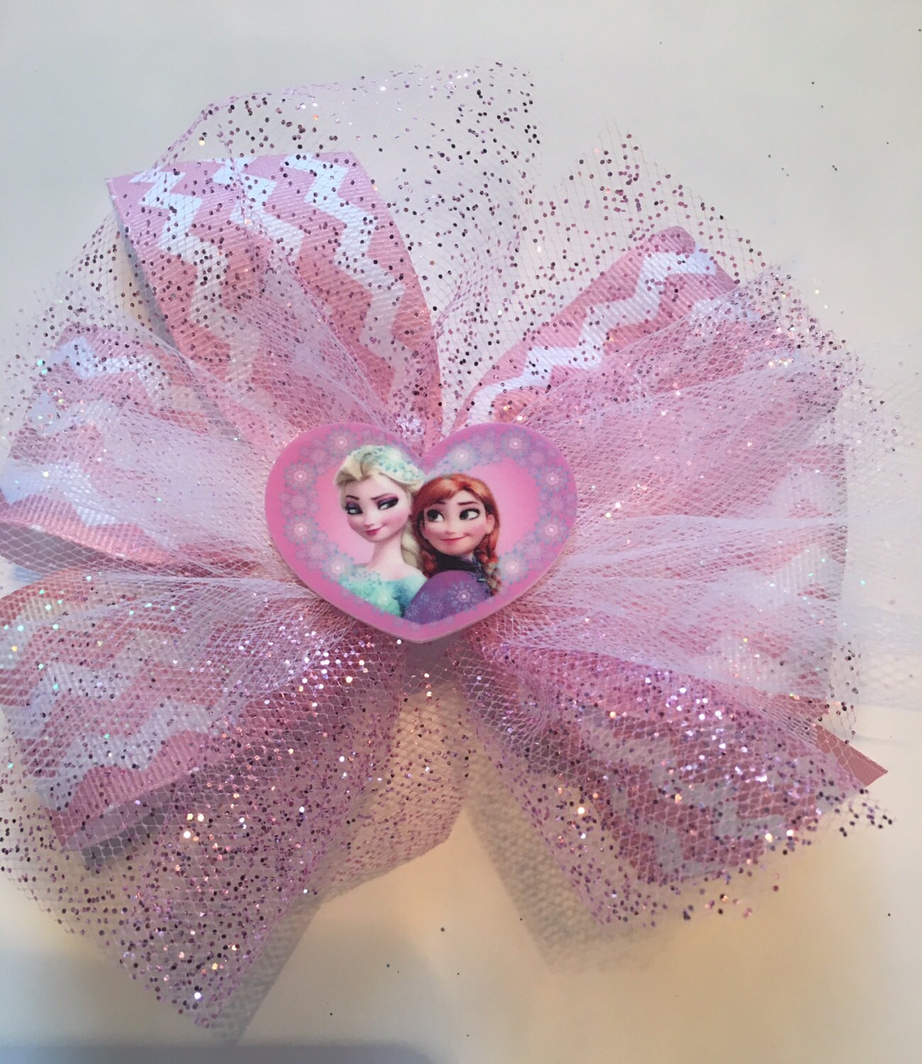 Disney Princess Bow Frozen Bow Elsa and Anna Hair Bow Pink