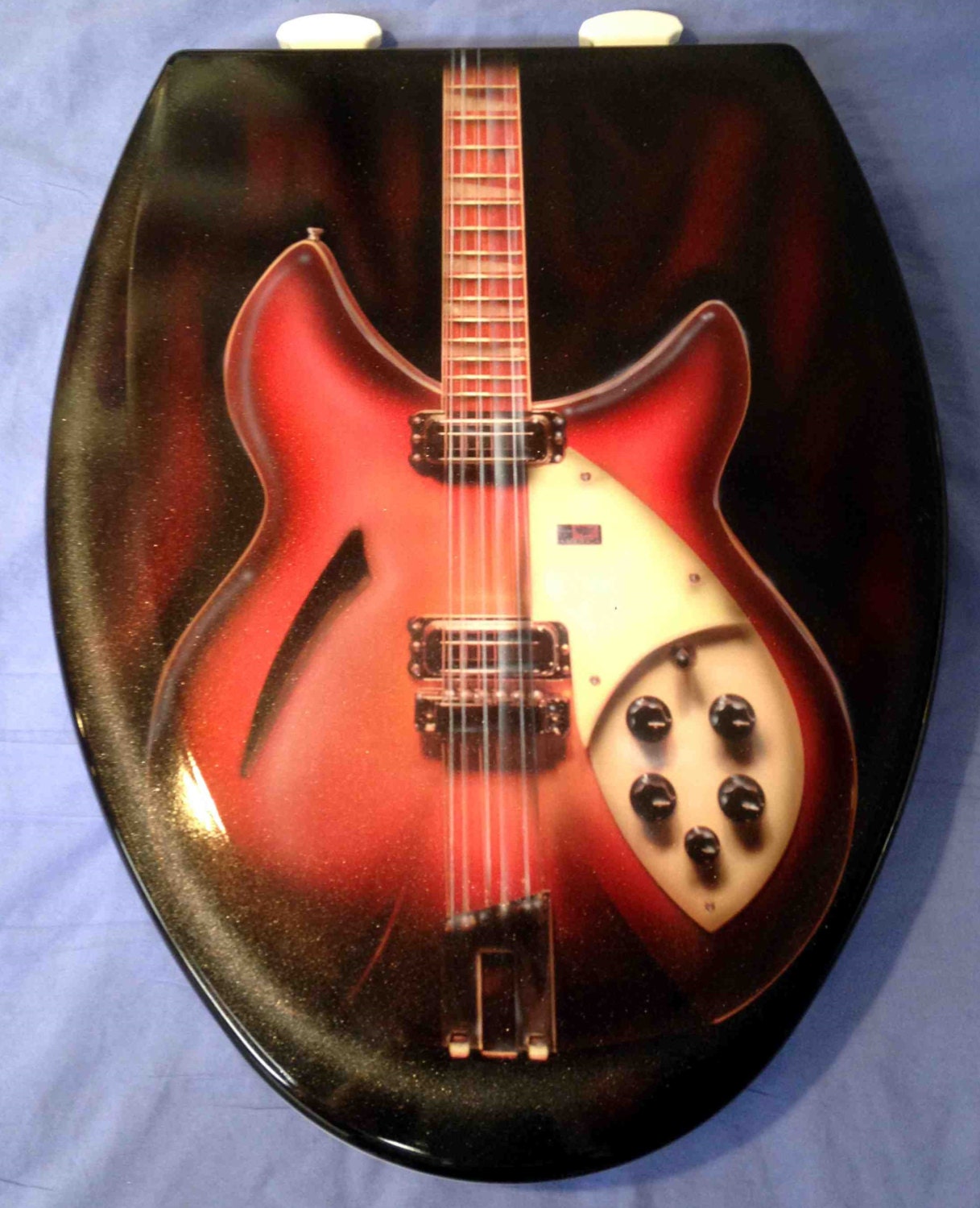 Rickenbacker Guitar Custom Airbrushed Toilet Seat by BrickWurX