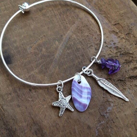 Wampum Bangle Bracelet Native wampum jewelry Cape Cod