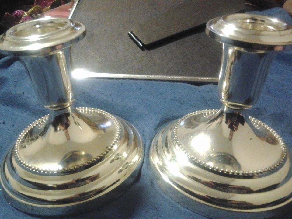 Set of Vintage Newport Gorham Japan Silverplate Candlestick