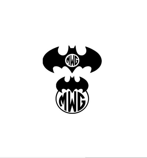 Download Batman Monogram Frame instant download cut by Vinyldecalsworld