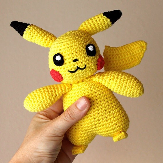 Pikachu - Pokemon. Crochet Doll, Amigurumi Toy, Crocheting, Made to Order, Animal Crochet, Cute Children Gift, Nursery Doll, DIY, Art Crafts