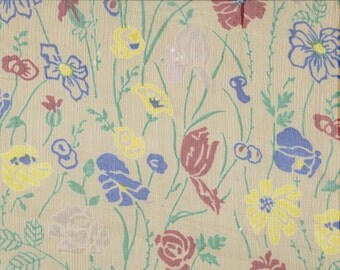 silk mousseline with floral print