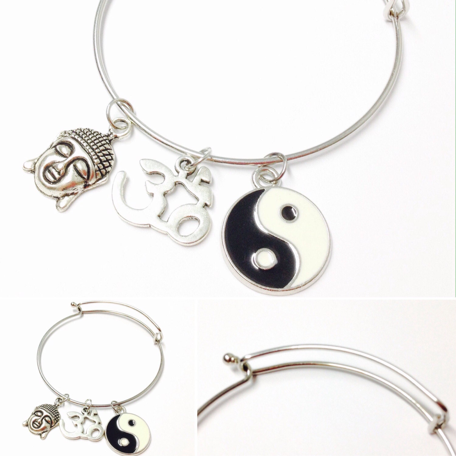 Yoga Charm Bracelet Charm Bracelet Yin Yang Charm Buddha