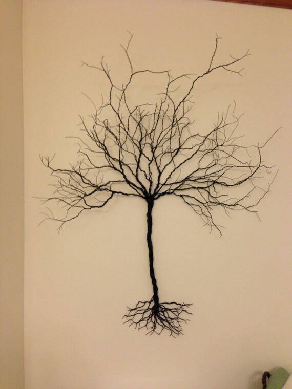 Wire Art Original Handmade 3D Wire tree wall hanging Small