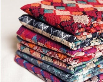 7 Pcs Fat Quarter bundle of Boho Fabric, Tribal Fabric, Handloom Cotton Nepal Dhaka, Ethnic Fabric, Gypsy Fabric, Fabric Bundle, Jacquard