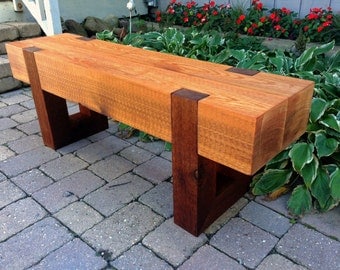 rustic wood bench outdoor patio garden bench