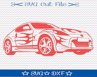 Race Car SVG File / SVG Cut File for Silhouette / Sports Car SVG / Racing svg / Automobile svg / dxf for Cameo