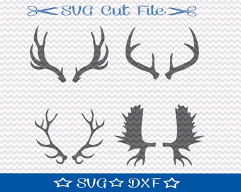 Deer Antler SVG Cut File / Cut File for Silhouette / Animal SVG / Moose Antler SVG / Deer svg / Animal Horn svg