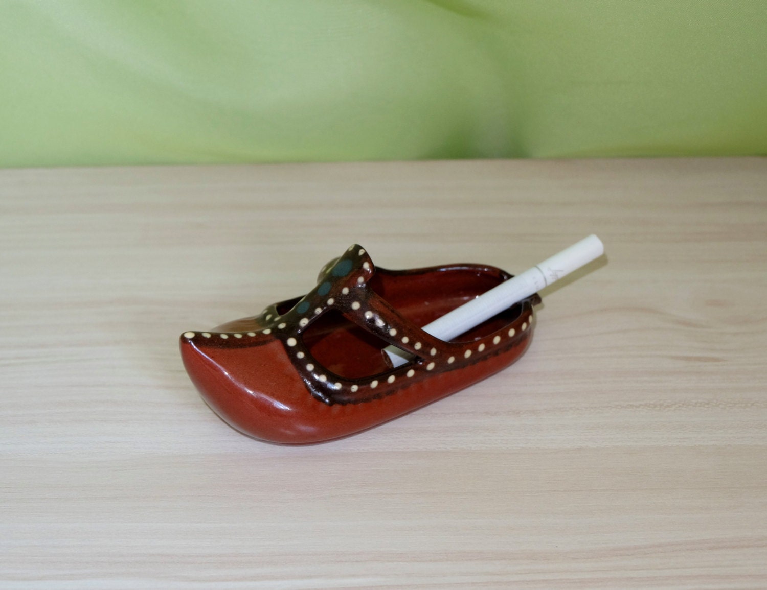 Vintage Ashtray ceramic shoe ashtray decorative shoe decor