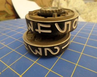 old vintage cog/gear number wheel for steampunk crafts