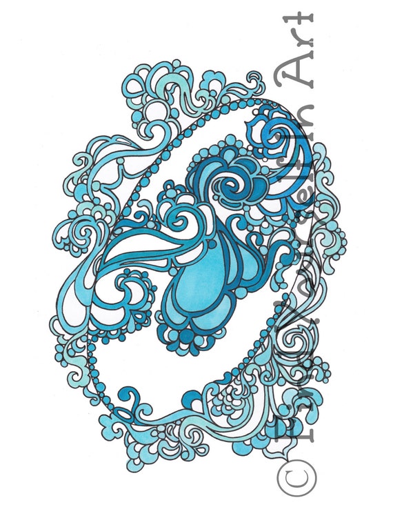 Download Paisley Lace 1 Coloring Page Original Design Freehand