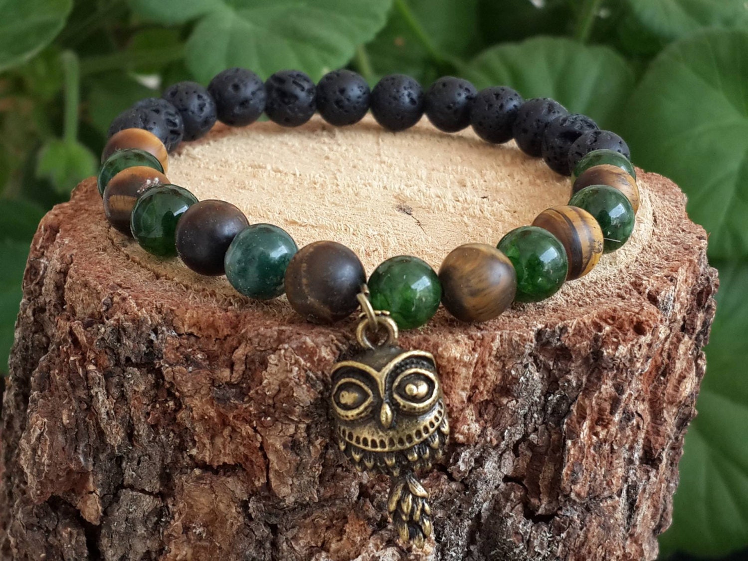 Spiritual Bracelets Men's Bracelet Stretch Bracelet by tovvanda