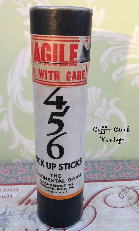 Vintage Game4 5 6 Pick Up Sticks with Original Instructions
