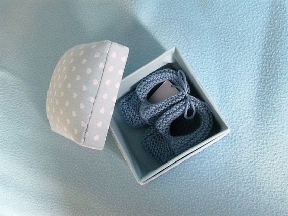 baby booties in fabric gift box baby booties in fabric gift box