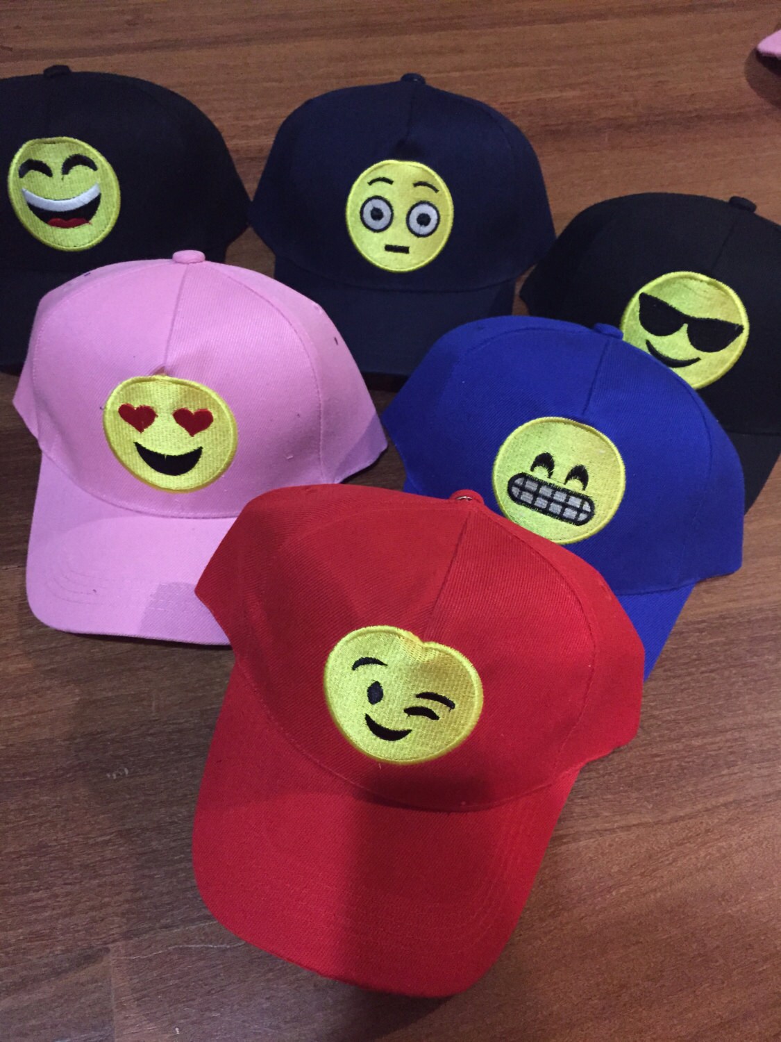 Emoji Hats 6 Different expressions