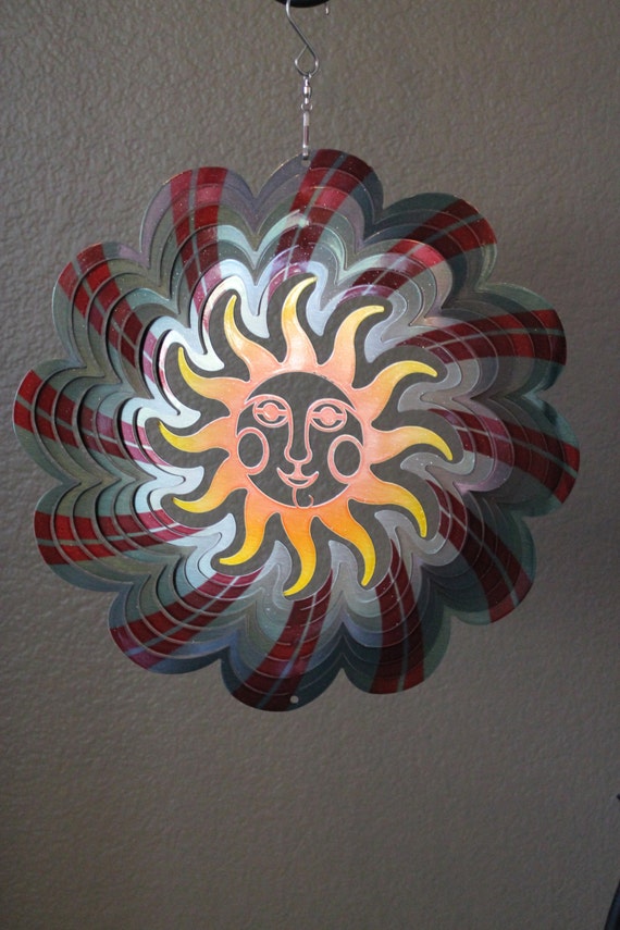 Multi Color Sun Metal Wind Spinner