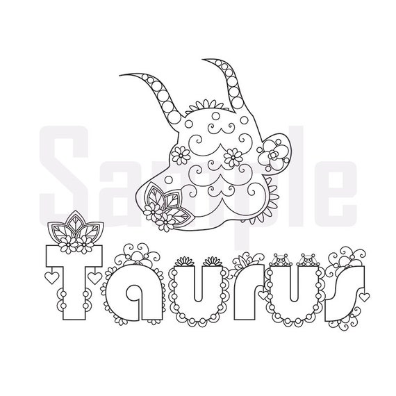 taurus coloring pages - photo #21