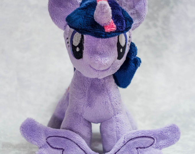 Plush Twilight Sparkle Magnetic Wings Custom Chibi Pony 8 inches My Little Pony Toy