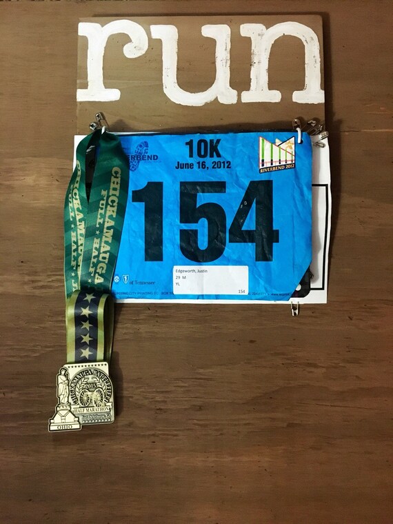 Items similar to Race Bib and Metal DisplayRace Bib DisplayRunning