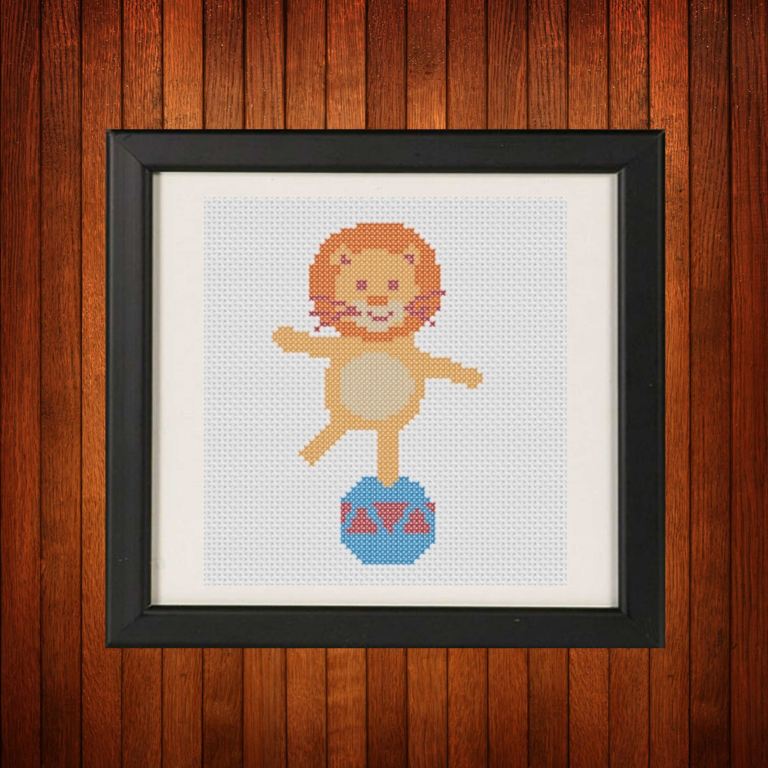 Counted cross stitch pattern Lion in the by FaimyCrossStitch