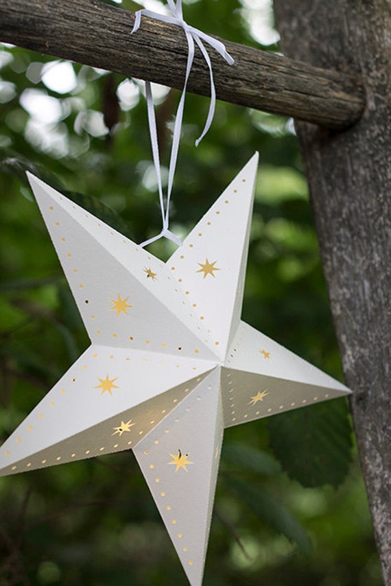 Download Paper Star Lantern w Stars and Dots SVG CUTTING by ...