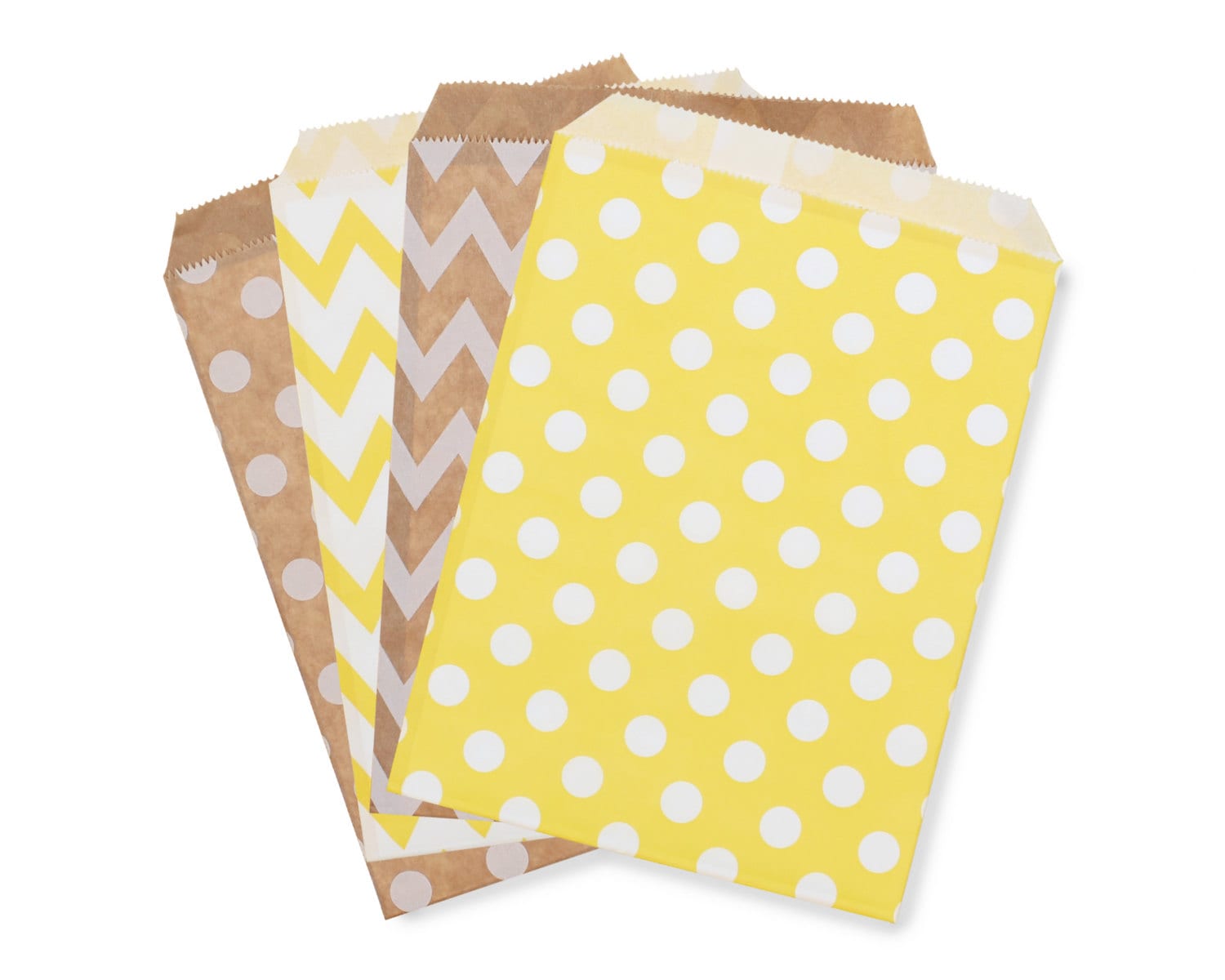 Party Favor Bag Paper Favor Bags Kraft Paper and Yellow
