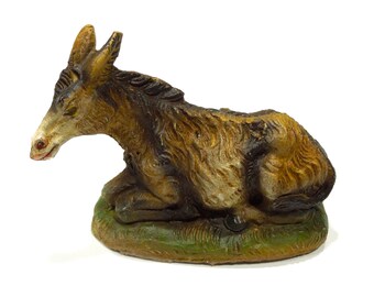 VINTAGE: Italian Ceramic Nativity Mule Figurine - Nativity Replacements Figurines - Religious Figurines - Made in Italy - (15-C2-00006257)