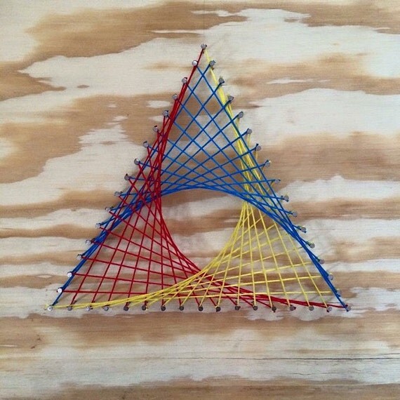 Mathematical Triangle String Art
