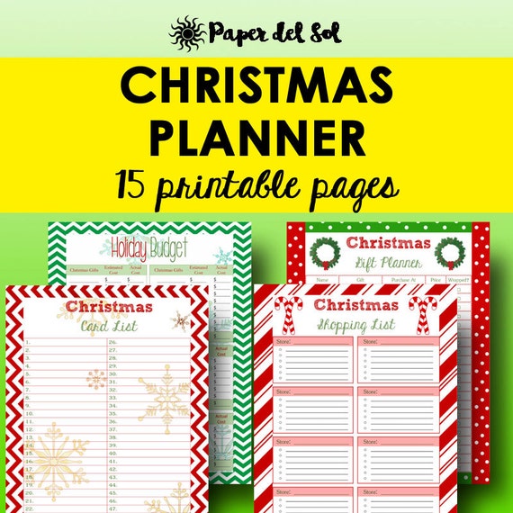 Christmas Planner Printable 2016 Holiday Planner by PaperdelSol